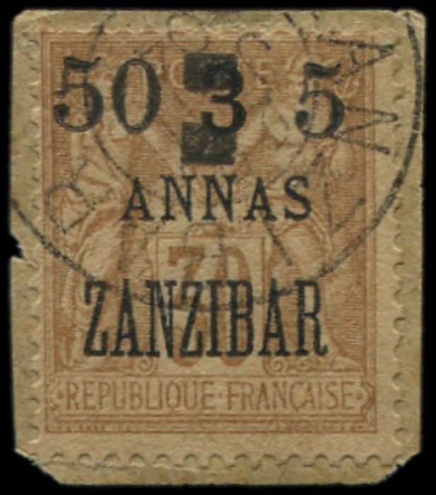 Lot 4590 - colonies françaices zanzibar -  Ceres Philatelie Auction #144 closing on
