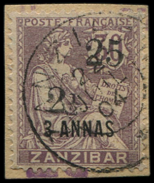 Lot 4595 - colonies françaices zanzibar -  Ceres Philatelie Auction #144 closing on