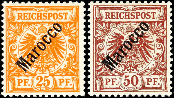 Lot 3565 - deutsche kolonien und auslandspost marokko -  Dr. Reinhard Fischer Public Stamps (Briefmarken) Auction #135 on 