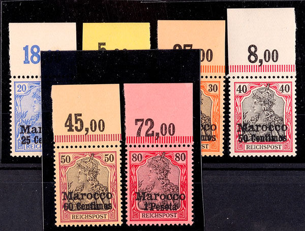 Lot 3575 - deutsche kolonien und auslandspost marokko -  Dr. Reinhard Fischer Public Stamps (Briefmarken) Auction #135 on 