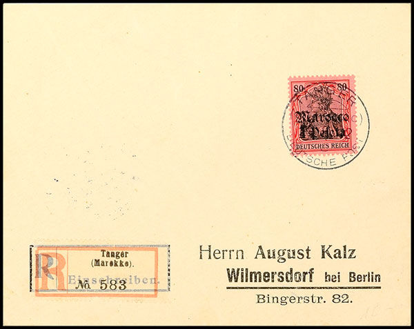 Lot 3618 - deutsche kolonien und auslandspost marokko -  Dr. Reinhard Fischer Public Stamps (Briefmarken) Auction #135 on 