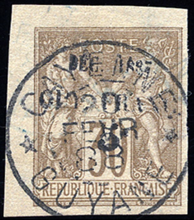 Lot 3283 - colonies guyane -  DROUOT 18 of Paris 23rd Mail Auction closing on