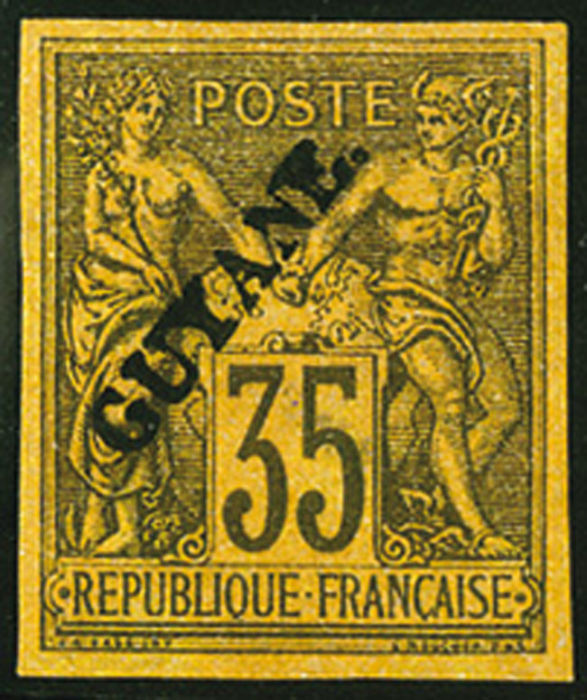Lot 3288 - colonies guyane -  DROUOT 18 of Paris 23rd Mail Auction closing on