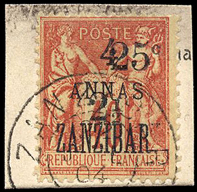 Lot 4152 - colonies zanzibar -  DROUOT 18 of Paris 23rd Mail Auction closing on