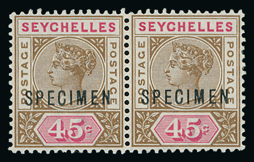Lot 1043 - british empire and foreign countries seychelles -  Grosvenor Auctions Auction of British Empire and Foreign Countries Postage Stamps and Postal History