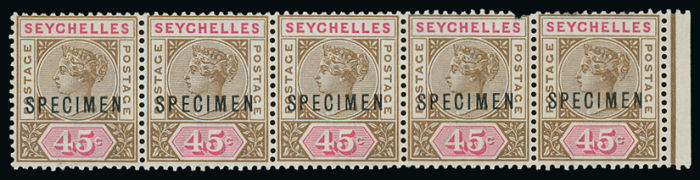 Lot 1042 - british empire and foreign countries seychelles -  Grosvenor Auctions Auction of British Empire and Foreign Countries Postage Stamps and Postal History