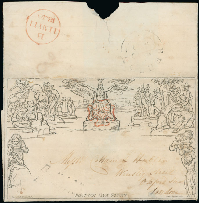 Stamp Auction - Great Britain 1840 Mulready Envelopes And Letter Sheets ...