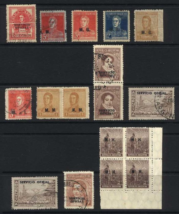 Lot 324 - argentina official stamps -  Guillermo Jalil - Philatino Auction # 64 -  WORLDWIDE, ARGENTINA: General auction, including covers, rarities, collections, etc
