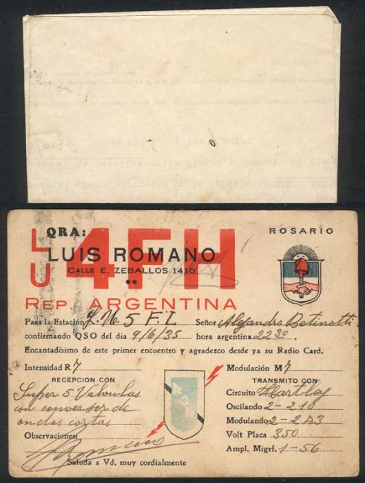 Lot 393 - argentina postal history -  Guillermo Jalil - Philatino Auction # 64 -  WORLDWIDE, ARGENTINA: General auction, including covers, rarities, collections, etc