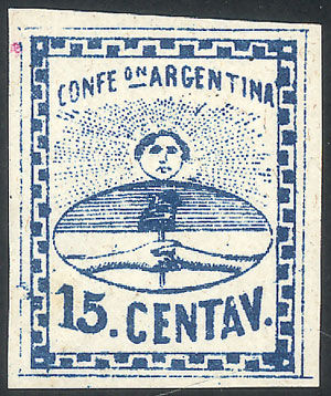Lot 16 - argentina confederation -  Guillermo Jalil - Philatino Auction # 68 - ARGENTINA: Small but powerful auction with material for every collector