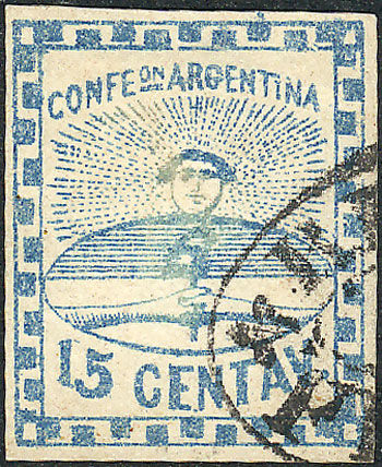 Lot 25 - argentina confederation -  Guillermo Jalil - Philatino Auction #76 - ARGENTINA: Interesting auction full of good opportunities
