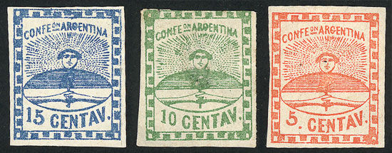 Lot 13 - argentina confederation -  Guillermo Jalil - Philatino Auction #78 - ARGENTINA: Interesting auction with a lot of material for every taste