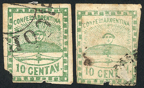 Lot 17 - argentina confederation -  Guillermo Jalil - Philatino Auction #78 - ARGENTINA: Interesting auction with a lot of material for every taste