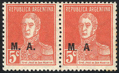 Lot 434 - argentina official stamps -  Guillermo Jalil - Philatino Auction #83 - ARGENTINA: Small auction with interesting lots and budget prices