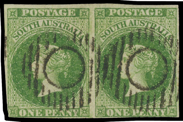 Lot 1060 - south australia 1856-58 perkins bacon adelaide printing -  Prestige Philately Pty Ltd Public Auction #188 - South Australia