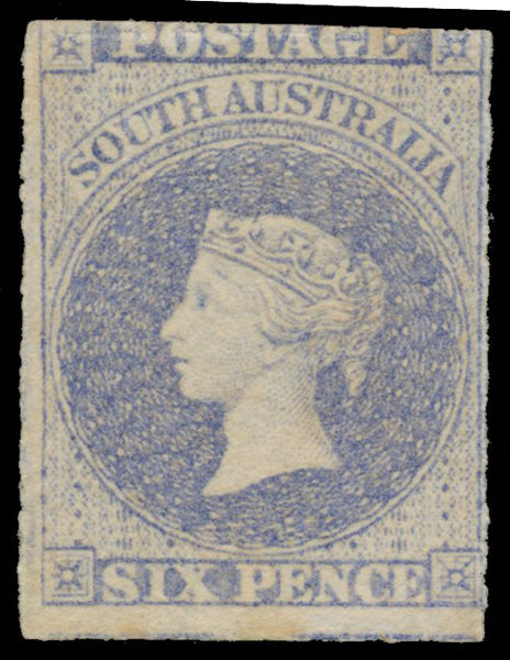 Lot 1107 - south australia 1858-59 first rouletted issue -  Prestige Philately Pty Ltd Public Auction #188 - South Australia