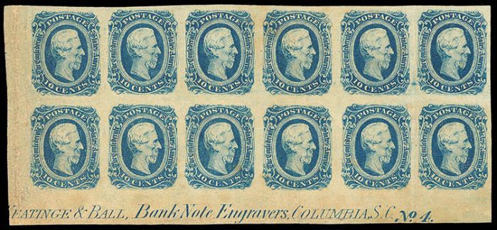 1863 64 10andcent blue die b Stamp Auctions