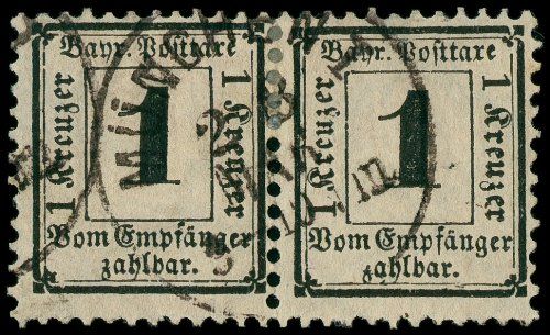 Lot 1683 - bayern portomarken -  Schwanke Briefmarkenauktionen GmbH Auction #345 from