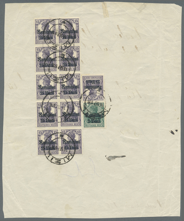 Stamp Auction Deutsche Besetzung Deutsche Besetzung I Wk Rum Nien